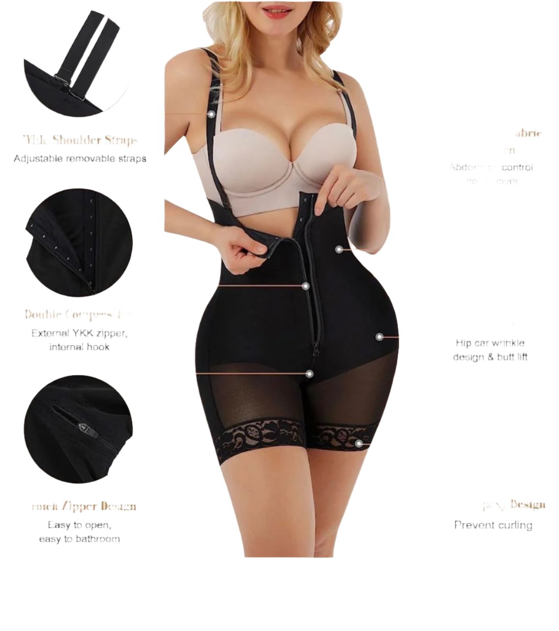 Moneyspeaks Shapewear for Women Tummy Control Body Shaper for Butt Lifter and Thigh Slimmer Faja