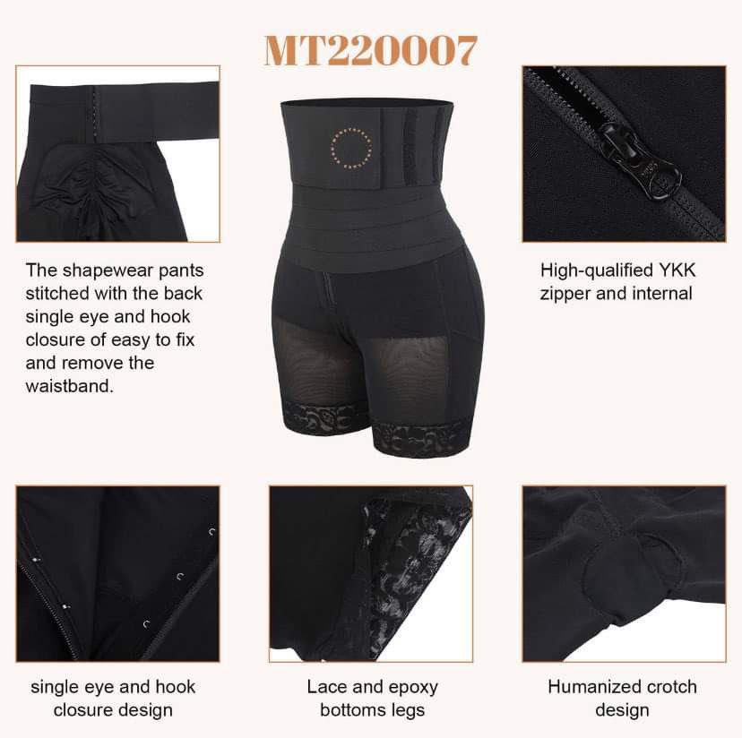 Moneyspeaks 2-In-1 High-Waisted Booty Lift Shaper Shorts