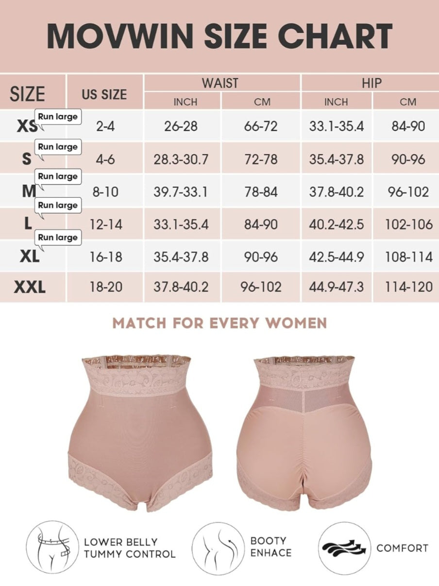 Moneyspeaks Waist Shorts Butt Lifter Shapeware Lace Panties Compression