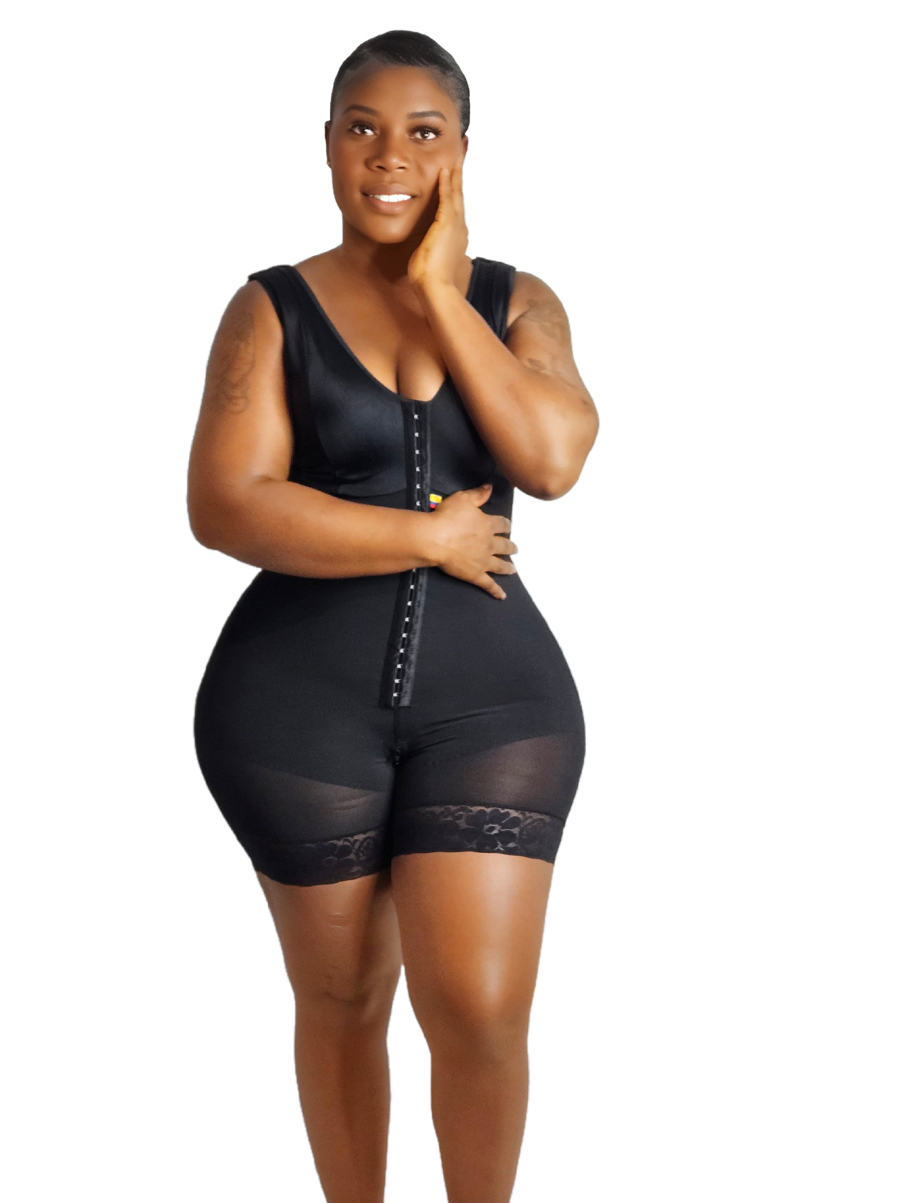 Moneyspeaks Colombianas Shapewear for Women Tummy Control Post Surgery Full Body Shaper Butt Lifter with Zipper Crotch Comfort Compression