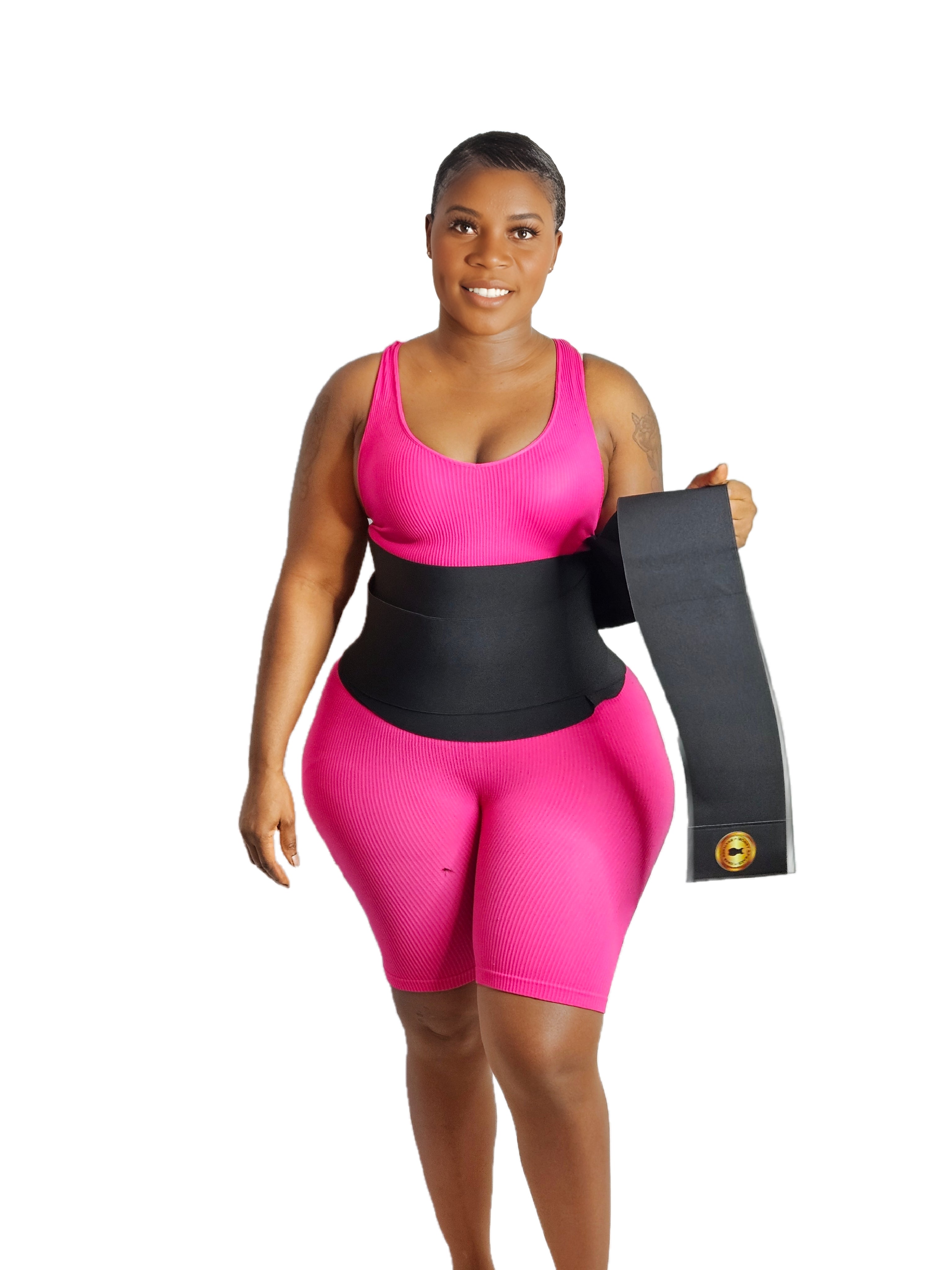 Moneyspeaks Wrap Waist Trainer for women Waist Wraps for Stomach Snatch Me Up Bandage Tummy Body Belly Trimmer Wrap