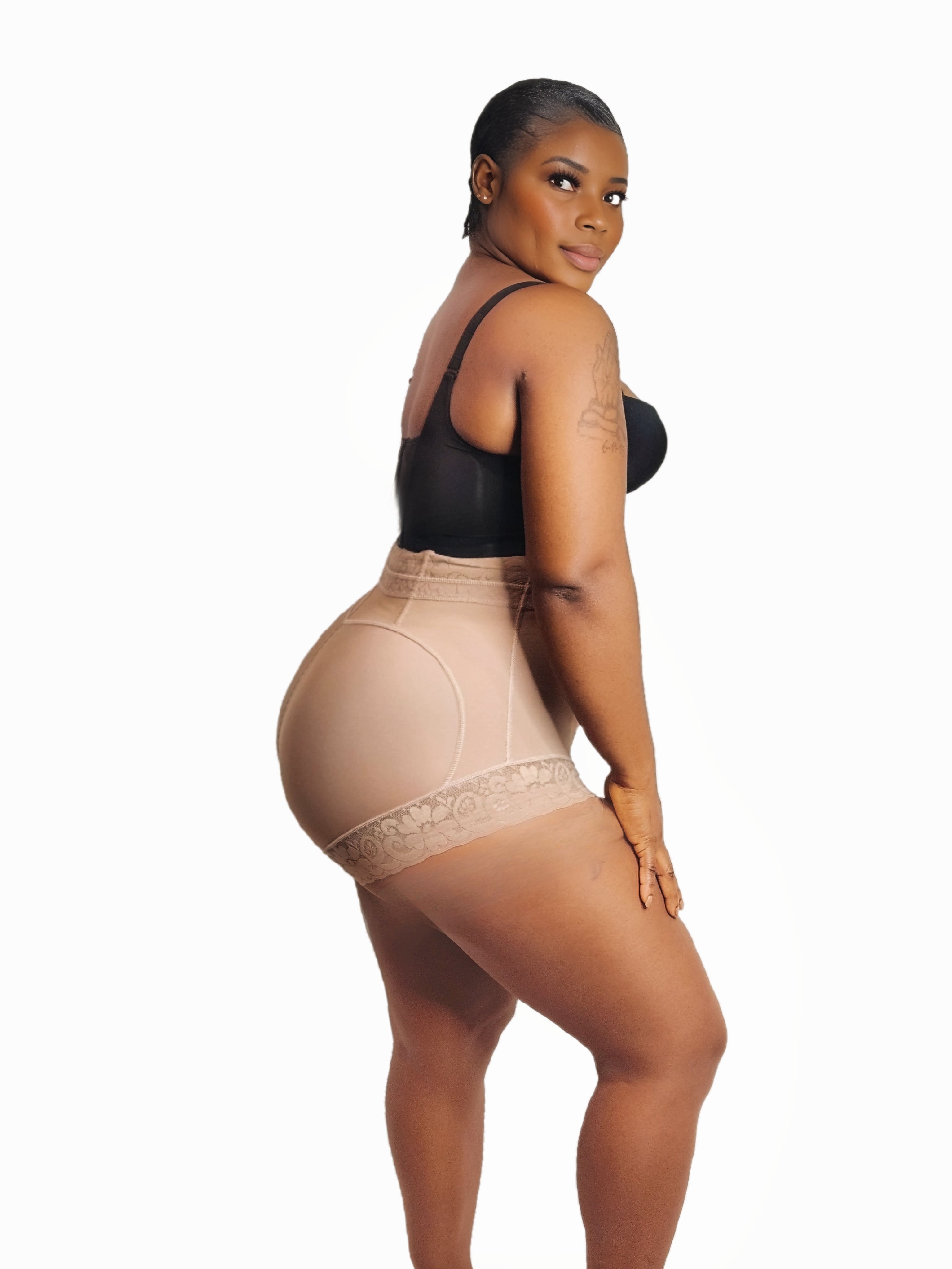 Moneyspeaks Waist Shorts Butt Lifter Shapeware Lace Panties Compression