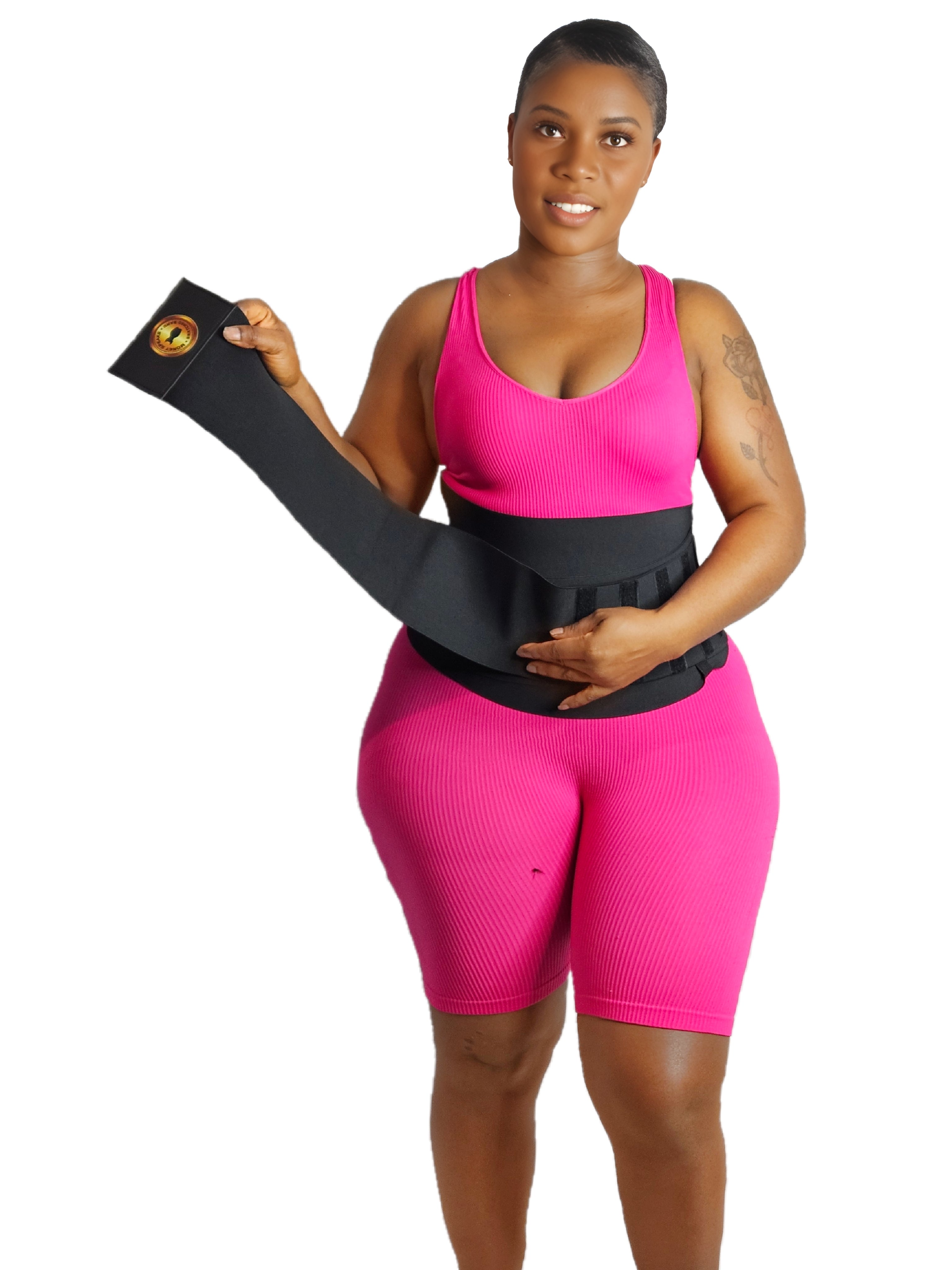 Moneyspeaks Wrap Waist Trainer for women Waist Wraps for Stomach Snatch Me Up Bandage Tummy Body Belly Trimmer Wrap