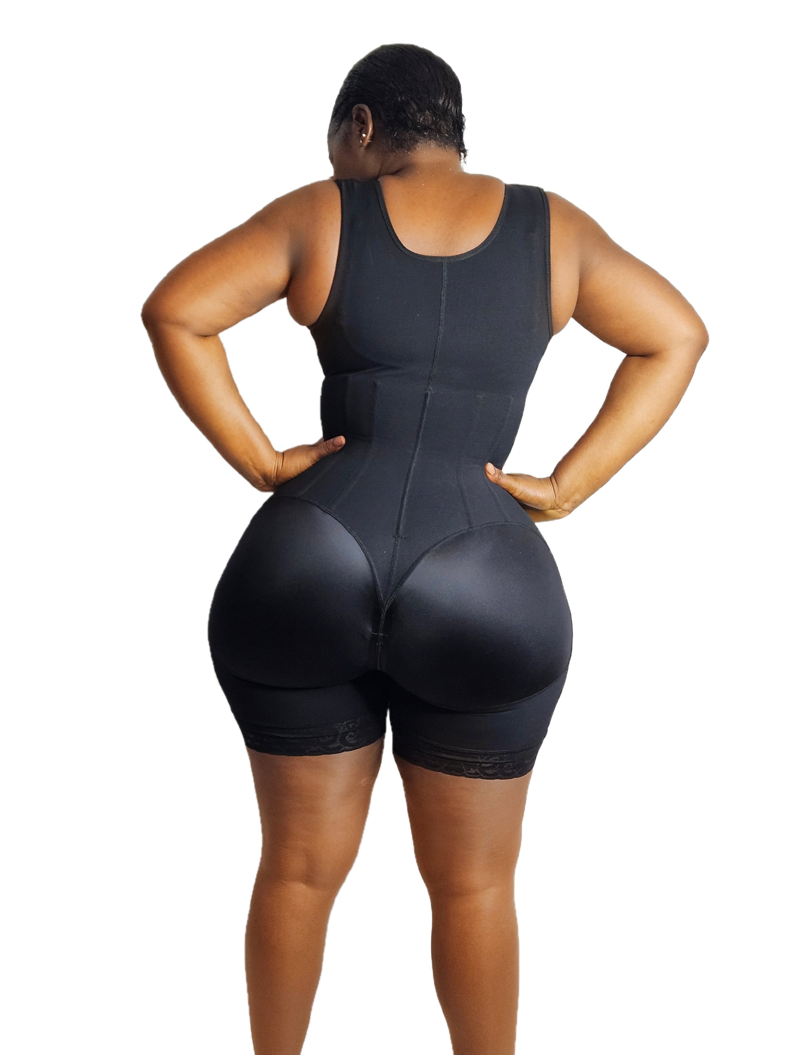 Moneyspeaks Dubble layers Colombianas Body Shaper Post Surgery Stage 2 BBL Compression Garment with Zipper