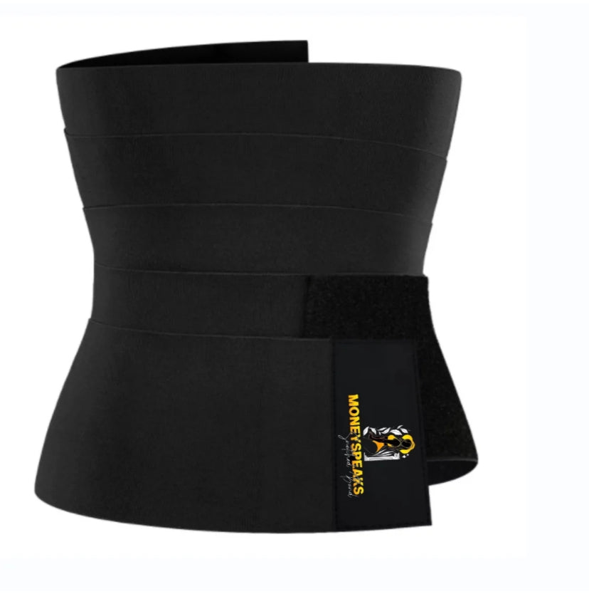 Moneyspeaks Wrap Waist Trainer for women Waist Wraps for Stomach Snatch Me Up Bandage Tummy Body Belly Trimmer Wrap