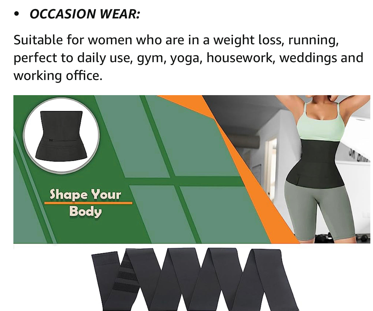 Moneyspeaks Wrap Waist Trainer for women Waist Wraps for Stomach Snatch Me Up Bandage Tummy Body Belly Trimmer Wrap